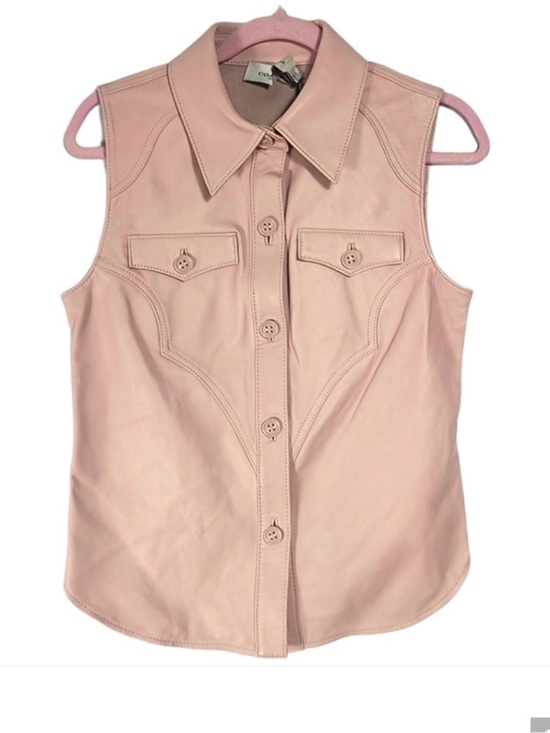 Coach Jackets & Blazers - NWT Coach Leather Vest: Blush Pink Lamb Leather, Size 4